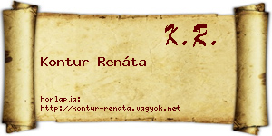 Kontur Renáta névjegykártya