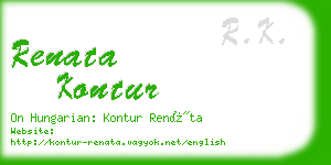 renata kontur business card